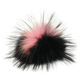 Lana Grossa FELLPOMPON Finnraccoon | 702-Pink/Schwarz