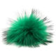 Lana Grossa FELLPOMPON Finnraccoon | 108-Smaragd/Schwarz