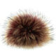 Lana Grossa FELLPOMPON Finnraccoon | 150-Bordeaux/Natur