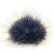 Lana Grossa FELLPOMPON Finnraccoon | 151-Stahlblau/Natur