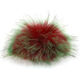 Lana Grossa FELLPOMPON Finnraccoon | 146-Rot/Grün/Schwarz