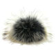 Lana Grossa FELLPOMPON Finnraccoon | 129-Schwarz/Beige