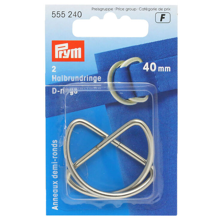 Prym Halbrundringe 40mm | 240-Silber