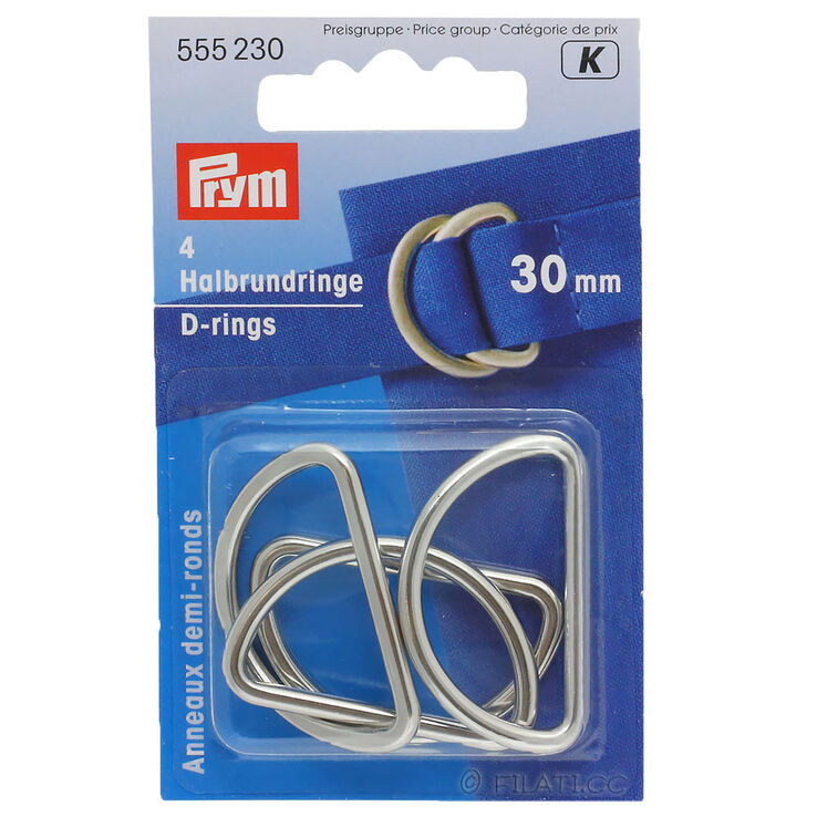Lana Grossa Halbrundringe 555230/30mm | 230-Silber