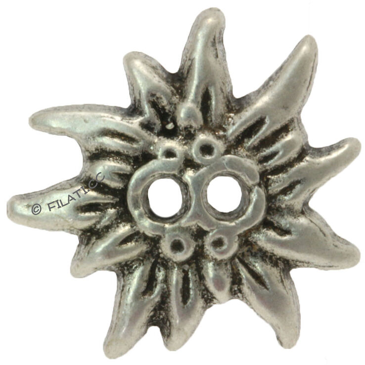 Union Knopf Knopf 2-Loch 20mm | 83-Silber