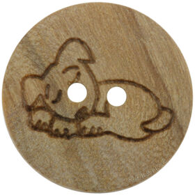 Holzkinderknopf 2-Loch 15mm von Lana Grossa