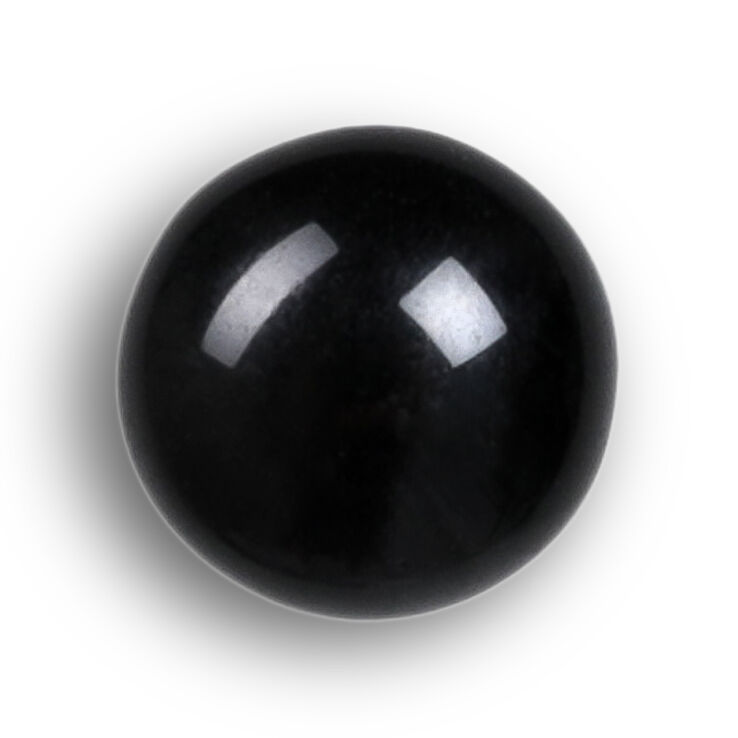 Union Knopf Glasknopf Tierauge 10mm | 80-Schwarz