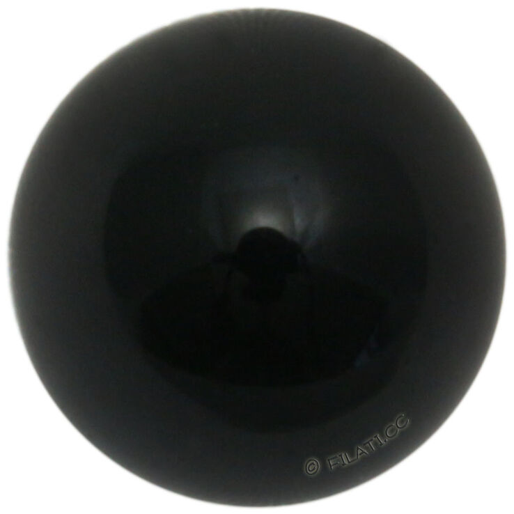 Union Knopf Glasknopf Tierauge 8mm | 80-Schwarz