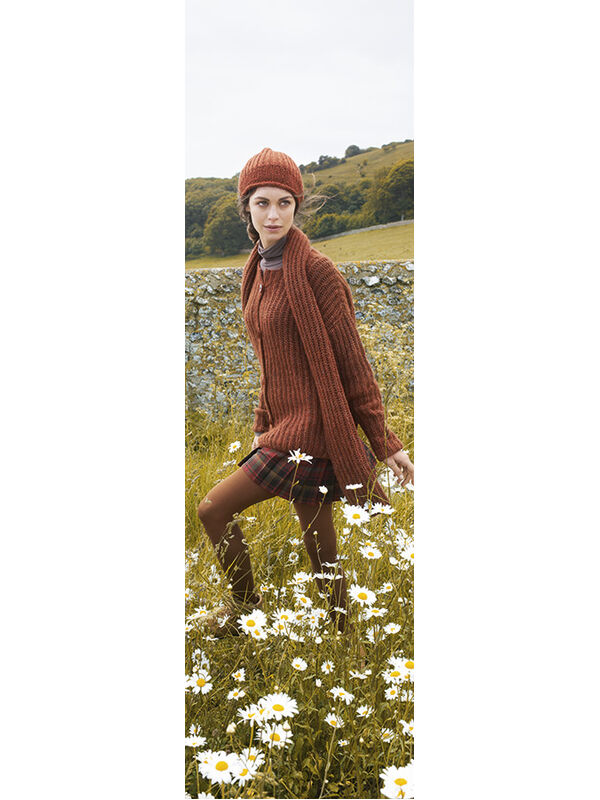 Lana Grossa MÜTZE MIT ROLLRAND AM Alpaca
