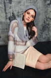 Lana Grossa PULLI IM MUSTERMIX MIT FALLMASCHEN Silkhair melange/uni