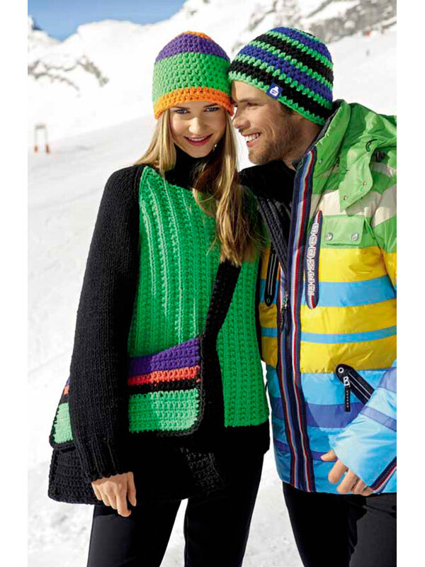 Lana Grossa RAGLANPULLI Mille II uni/neon