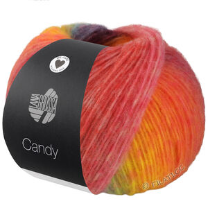 CANDY - von Lana Grossa | 05-Apricot/Orange/Dunkelviolett/Lila/Gelb/Gelbgrün/Mint/Fuchsia/Rot/Pink/Rosa/Dunkelrot