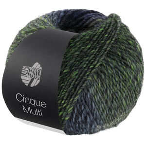 CINQUE MULTI - von Lana Grossa | 09-Schwarzblau/Petrol/Giftgrün/Grün meliert