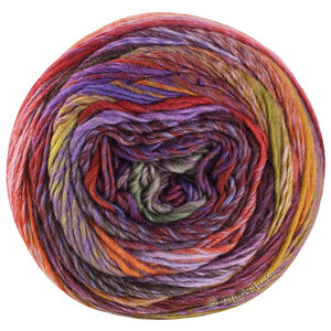 COLORISSIMO 2 - von Lana Grossa | 214-Braunorange/Rotbraun/Kupferrot/Fliederlila/Aubergine/Graugrün/Oliv