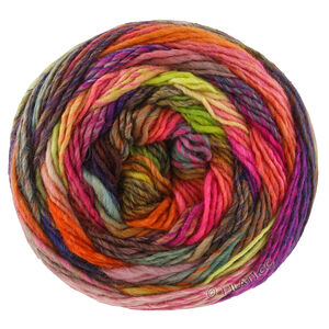 COLORISSIMO 2 - von Lana Grossa | 219-Grau/Dunkelbraun/Dunkelviolett/Rotviolett/Orange/Rot/Gelb/Hellgrün/Pink/Mintgrau/Koralle