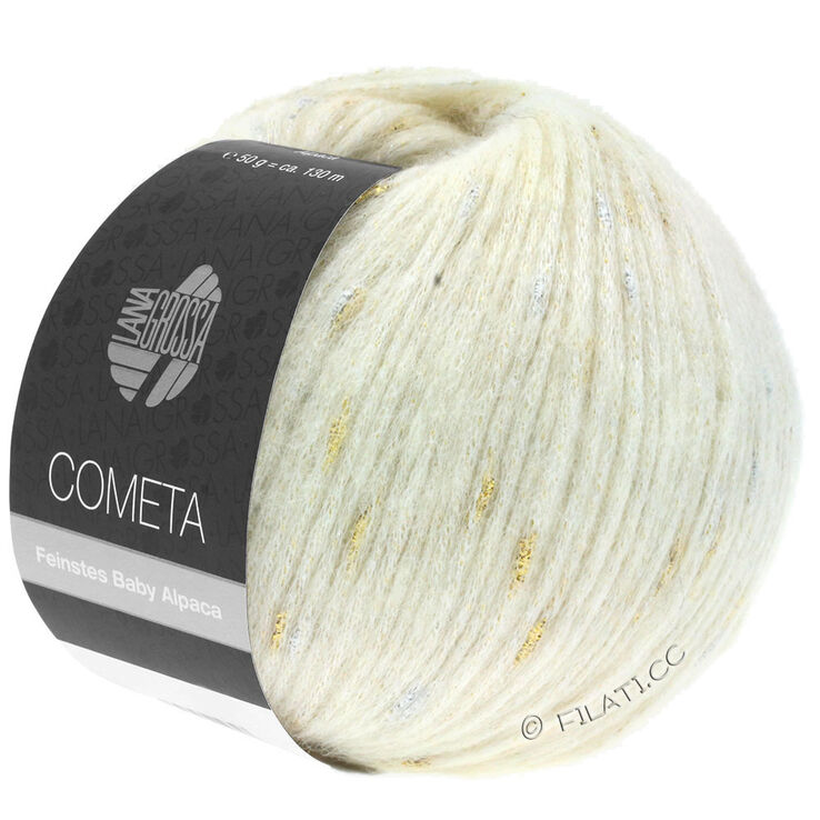 Lana Grossa COMETA | 01-Rohweiß/Gold/Silber
