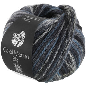 COOL MERINO Big Color - von Lana Grossa | 411-Anthrazit/Dunkelgrau/Hellgrau/Mittelgrau/Stahlgrau/Rohweiß