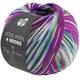 Lana Grossa COOL WOOL 4 SOCKS PRINT III | 7207-Viola/Grün/Dunkelblau/Weiß/Hellblau