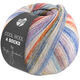 Lana Grossa COOL WOOL 4 SOCKS PRINT | 7763-Ecru/Türkis/Hellblau/Graublau/Gelb/Orange/Lila/Tomatenrot/Kornblume/Rost