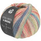 Lana Grossa COOL WOOL 4 SOCKS PRINT | 7769-Creme/Rosé/Veilchenblau/Lachs/Pfirsich/Mint/Minttürkis/Graublau/Graurot/Hellrot/Türkisblau