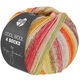 Lana Grossa COOL WOOL 4 SOCKS PRINT | 7770-Apricot/Orange/Creme/Zartblau/Himbeerrot/Ockerbraun/Gelb/Gelbgrün/Graubraun
