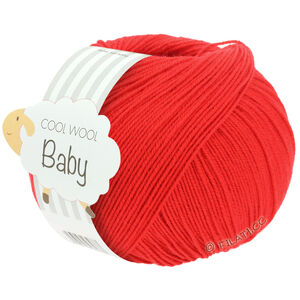 COOL WOOL Baby Uni/Print 50g - von Lana Grossa | 293-Rot