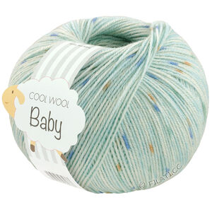 COOL WOOL Baby Uni/Print 50g - von Lana Grossa | 369-Mint/Blau/Orange