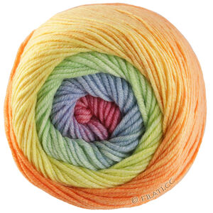 COOL WOOL Big Color - von Lana Grossa | 4036-Hellblau/Hellgrün/Gelb/Lachs/Orange/Nelke