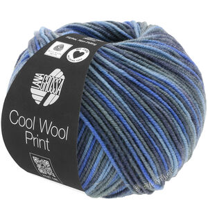 COOL WOOL  Print - von Lana Grossa | 716-Jeans/Graublau/Royal