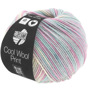 COOL WOOL  Print - von Lana Grossa | 792-Hellgrau/Mint/Flieder/Blassrosa