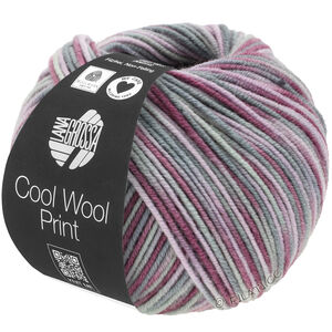 COOL WOOL  Print - von Lana Grossa | 815-Antikviolett/Altrosa/Hellgrau/Mittelgrau