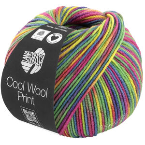 COOL WOOL  Print - von Lana Grossa | 833-Senfgelb/Jade/Fuchsia/Petrol/Beere/Oliv