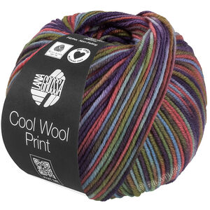 COOL WOOL  Print - von Lana Grossa | 838-Hellblau/Graugrün/Camel/Erika/Blaulila