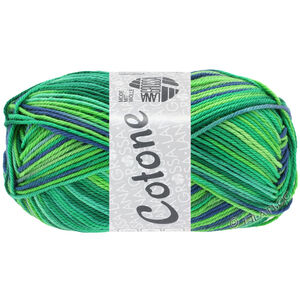 COTONE  Print/Spray/Mouliné - von Lana Grossa | 311-Smaragd/Hellgrün/Petrol/Royal