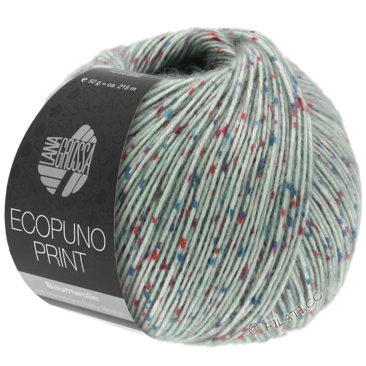 Lana Grossa ECOPUNO Print | 101-Graugrün bunt