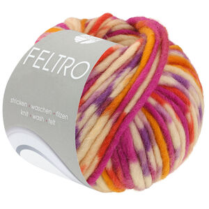 FELTRO Fuoco - von Lana Grossa | 734-Rosa/Fuchsia/Flieder/Orange/Creme