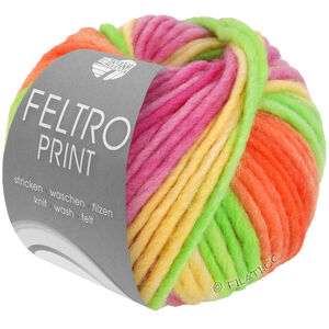 FELTRO Print - von Lana Grossa | 1305-Gelbgrün/Orange/Pink/Narzissengelb