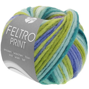 FELTRO Print - von Lana Grossa | 1315-Limette/Lila/Mint/Oleandergrün/Dunkelgrün