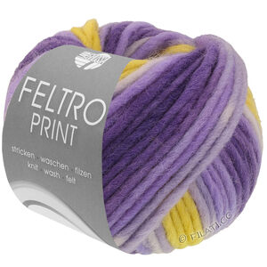 FELTRO Print - von Lana Grossa | 1316-Lila/Dunkelviolett/Senf
