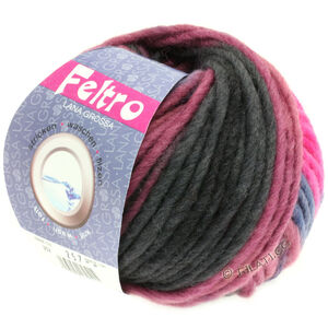 FELTRO Print - von Lana Grossa | 0362-Pink/Pflaume/Anthrazit/Beere
