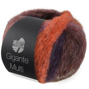 GIGANTE MULTI - von Lana Grossa | 102-Graubraun/Petrolblau/Mandarin/Graurot/Dunkelviolett/Lila