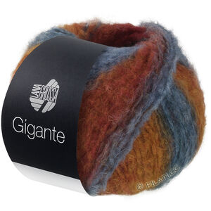 GIGANTE - von Lana Grossa | 19-Stahlgrau/Graublau/Ocker/Rotbraun/Weinrot