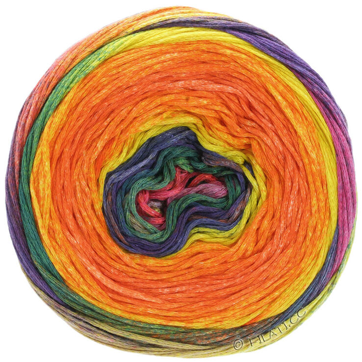 Lana Grossa GOMITOLO FELICE | 711-Orange/Lindgrün/Aubergine/Fuchsia/Petrol/Gelb/Lila