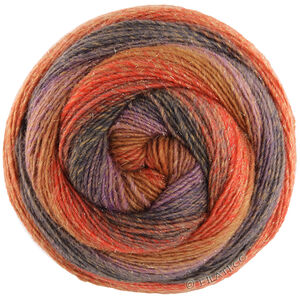 GOMITOLO GALA - von Lana Grossa | 4026-Antikviolett/Graubraun/Rost/Orange/Ockergelb