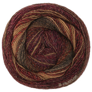 GOMITOLO GALA - von Lana Grossa | 4043-Schwarzbraun/Dunkelbraun/Graubraun/Burgund/Camel/Weinrot