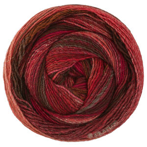 GOMITOLO GALA - von Lana Grossa | 4044-Dunkelbraun/Weinrot/Hellrot/Burgund/Schokobraun