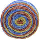 Lana Grossa GOMITOLO MEILENWEIT | 4019-Blau/Senfgelb/Orange/Braunrot
