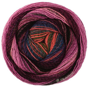 GOMITOLO MODO - von Lana Grossa | 623-Schwarzrot/Graurot/Koralle/Pink/Dunkelpetrol/Dunkeloliv/Bordeaux/Fuchsia