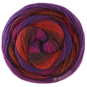 GOMITOLO VERSIONE - von Lana Grossa | 459-Rotviolett/Purpur/Schwarzgrün/Terrakotta/Blauviolett