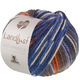 Lana Grossa LANDLUST Naturwolle Print | 102-Blau/Orange gemustert